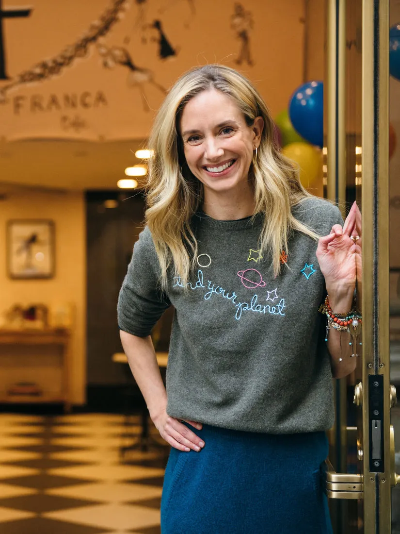 "tend your planet" Crewneck sold by Lingua Franca NYC product image thumbnail 3