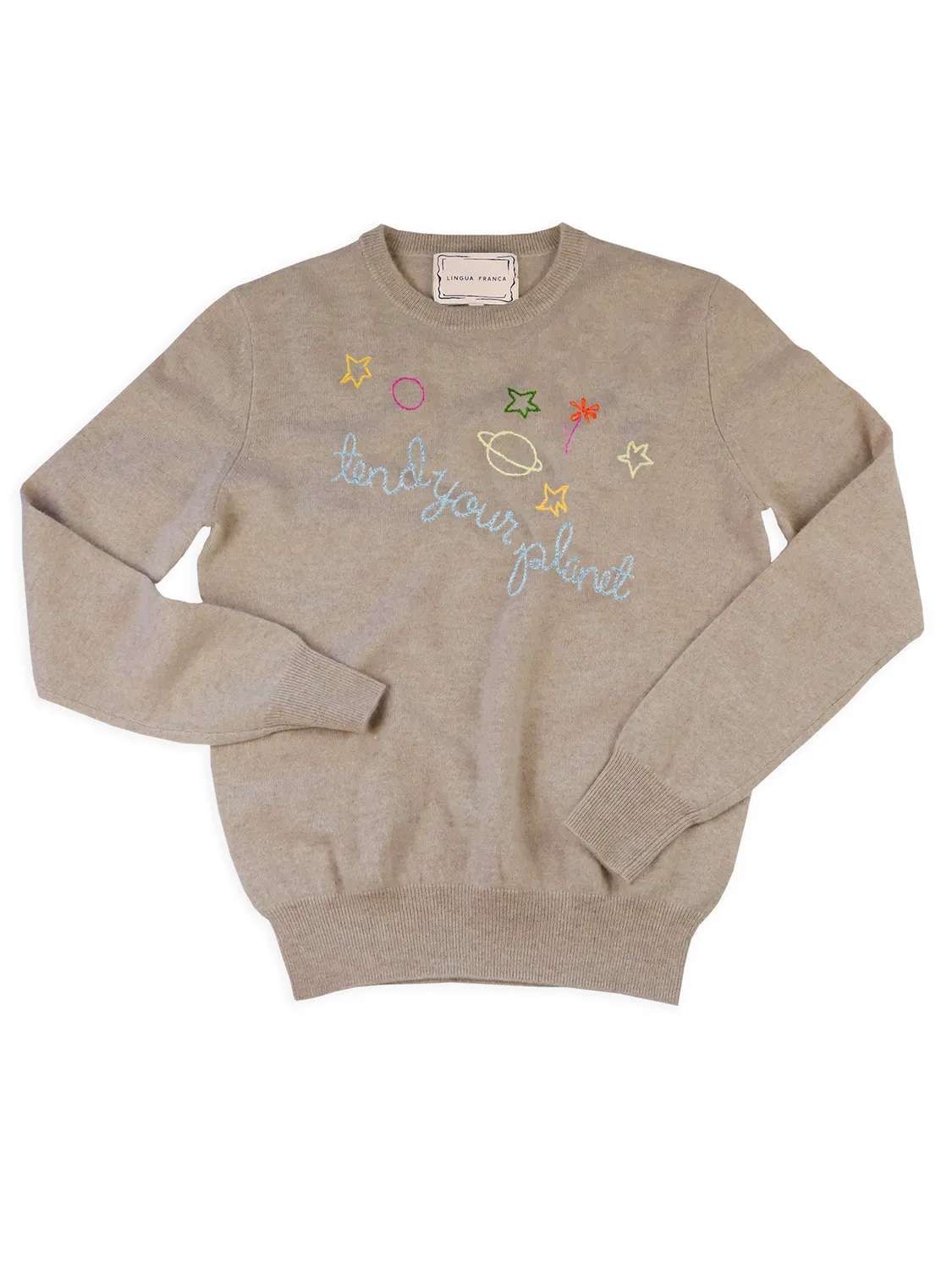 "tend your planet" Crewneck sold by Lingua Franca NYC product image thumbnail 5