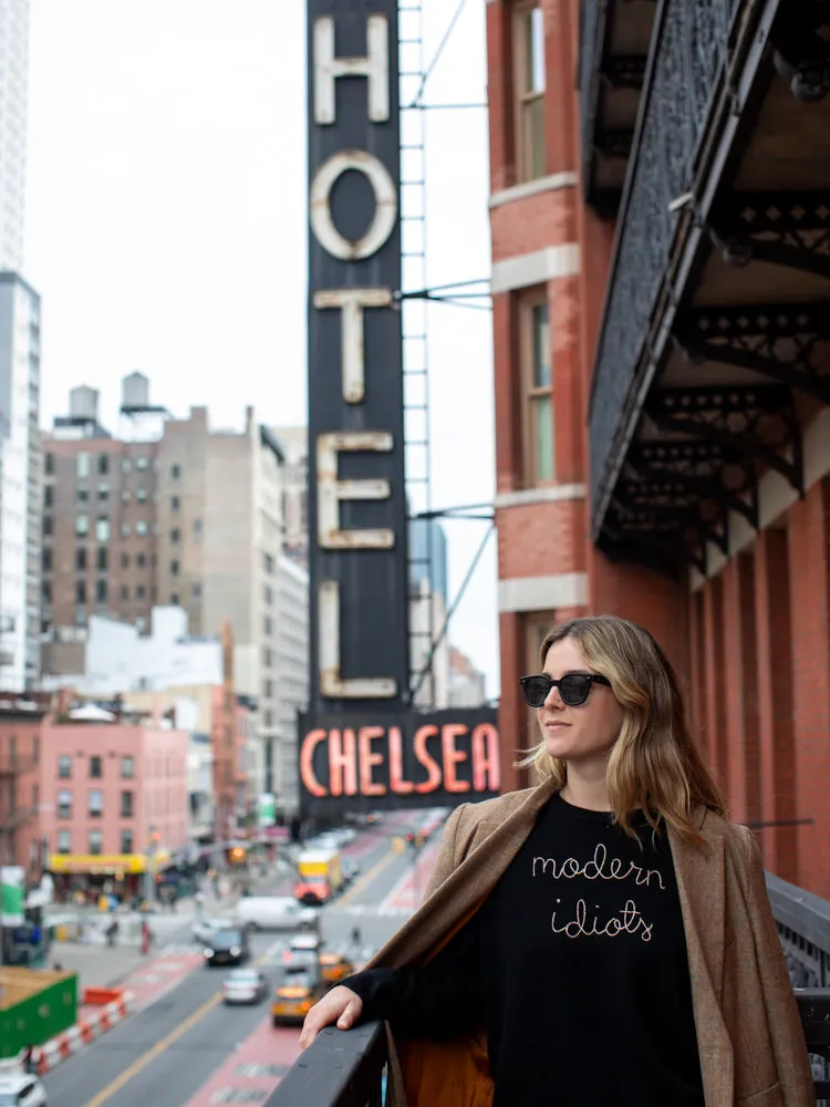 "modern idiots" Crewneck sold by Lingua Franca NYC product image thumbnail 2