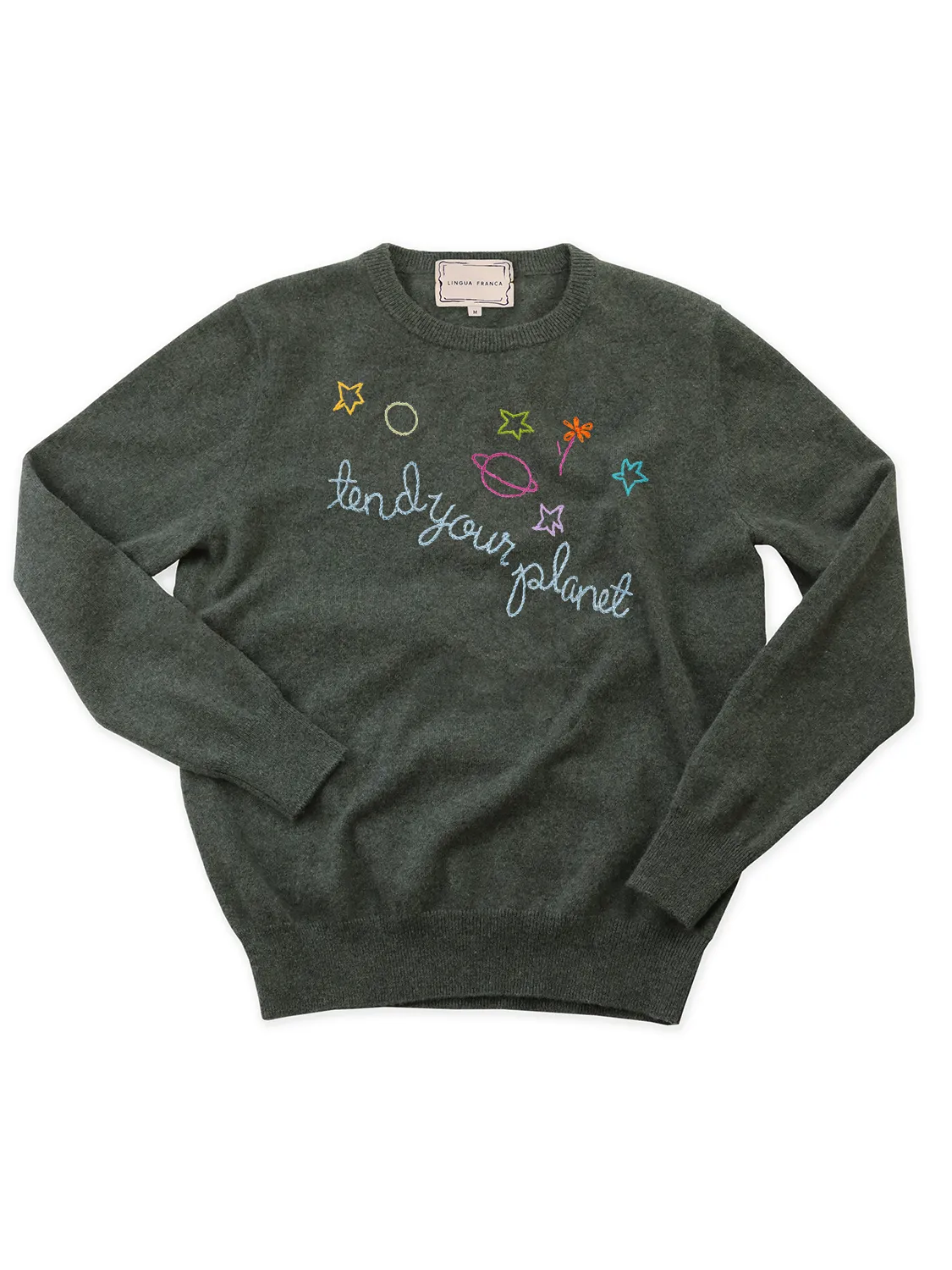 "tend your planet" Crewneck sold by Lingua Franca NYC product image thumbnail 4
