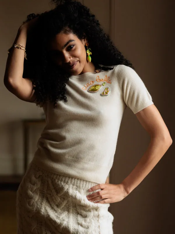 Ciao Bella Beaded Short Sleeve sold by Lingua Franca NYC product image thumbnail 5