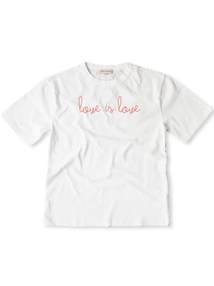 "love is love" T-Shirt sold by Lingua Franca NYC product image thumbnail 2