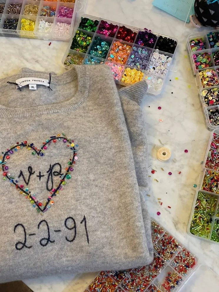 Love Date Sweater sold by Lingua Franca NYC product image thumbnail 3