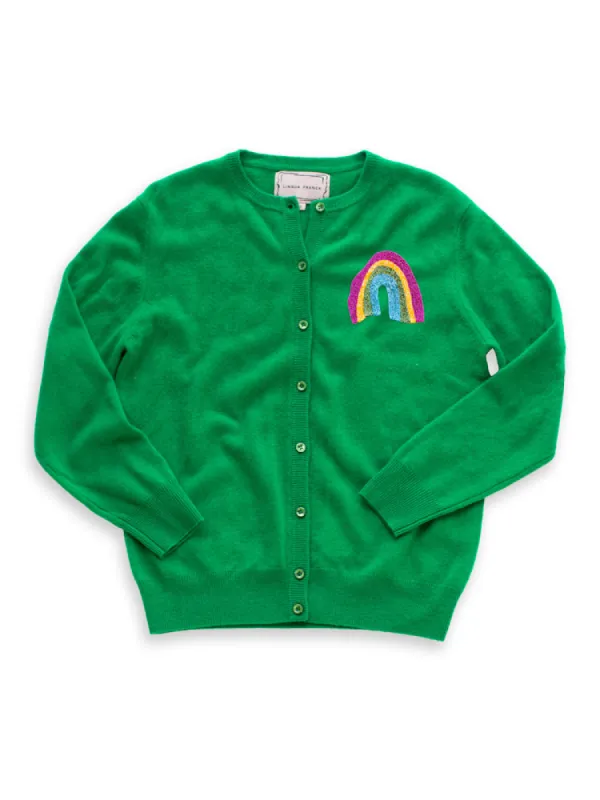 Beaded Rainbow Cardigan sold by Lingua Franca NYC