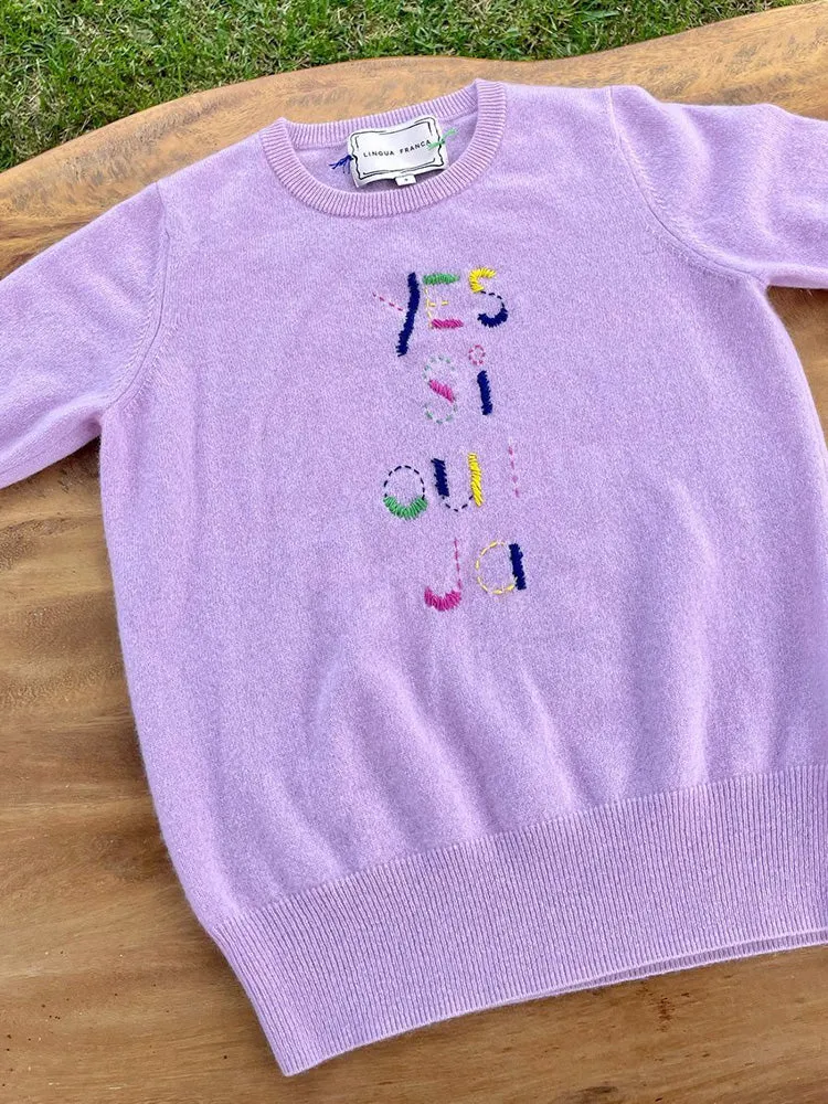 "yes, si, oui, ja" Short Sleeve sold by Lingua Franca NYC product image thumbnail 2