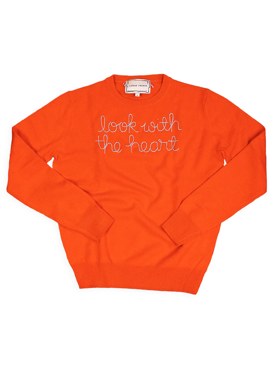 "look with the heart" Crewneck sold by Lingua Franca NYC