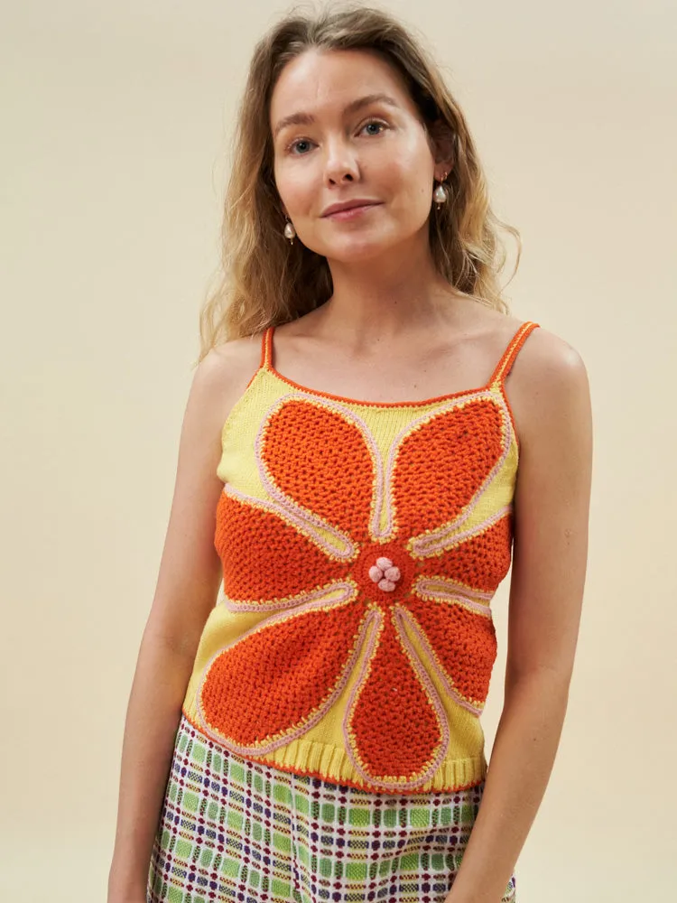 Crochet Flower Tank sold by Lingua Franca NYC product image thumbnail 4