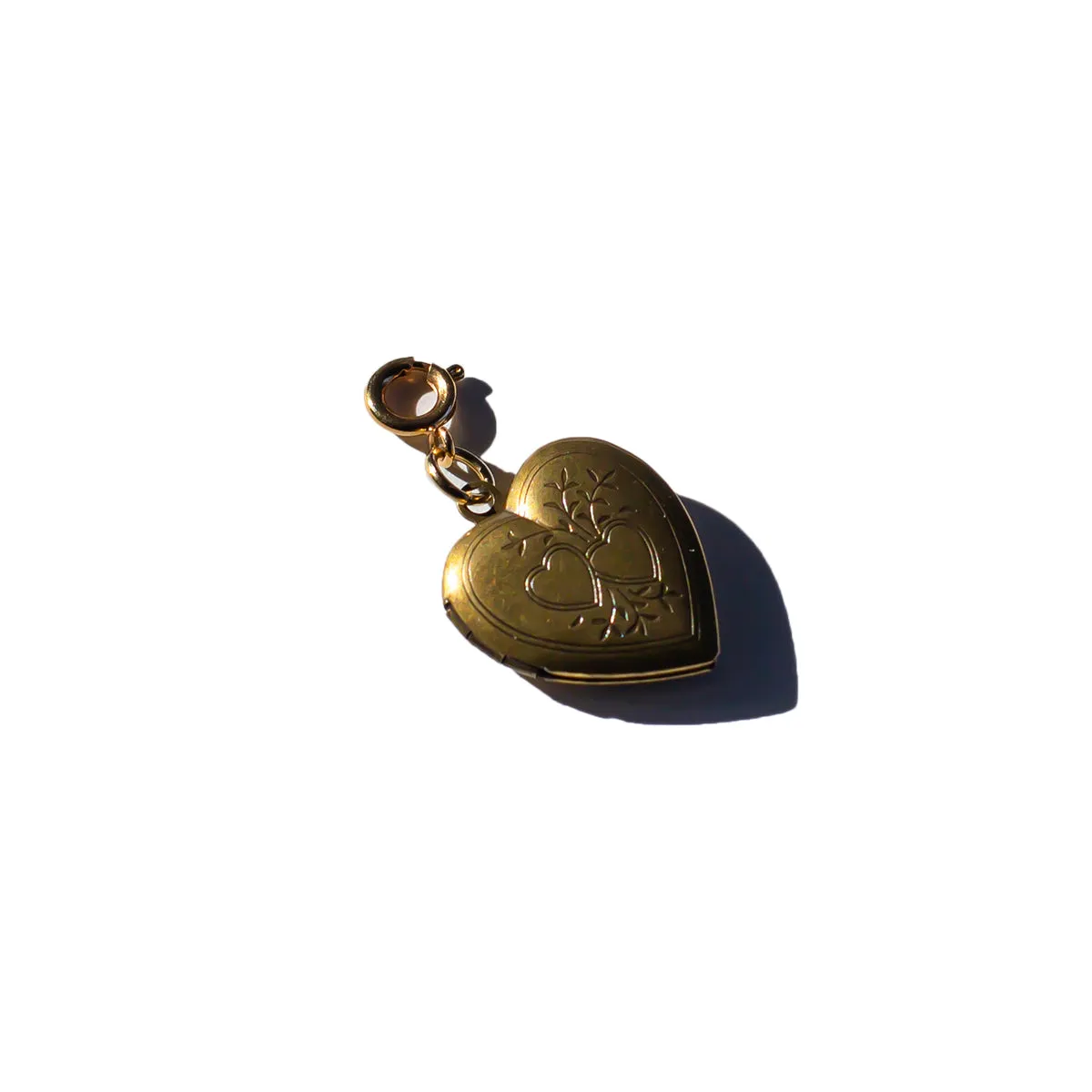 Vintage Intertwining Hearts Locket Charm sold by Lingua Franca NYC