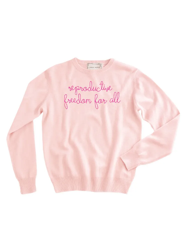"reproductive freedom for all" Crewneck sold by Lingua Franca NYC