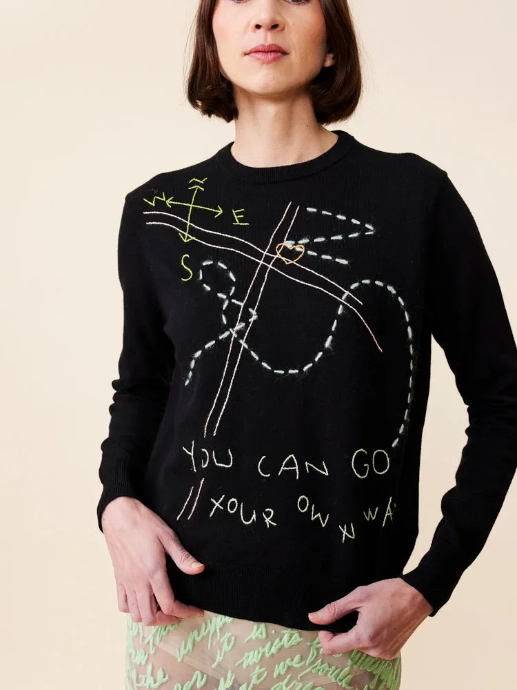 Go Your Own Way Crewneck sold by Lingua Franca NYC