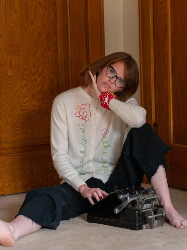 Stop and Smell the Roses Cardigan sold by Lingua Franca NYC product image thumbnail 3