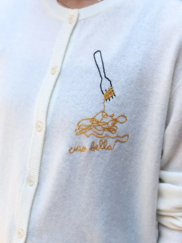 Pasta Lover Cardigan sold by Lingua Franca NYC
