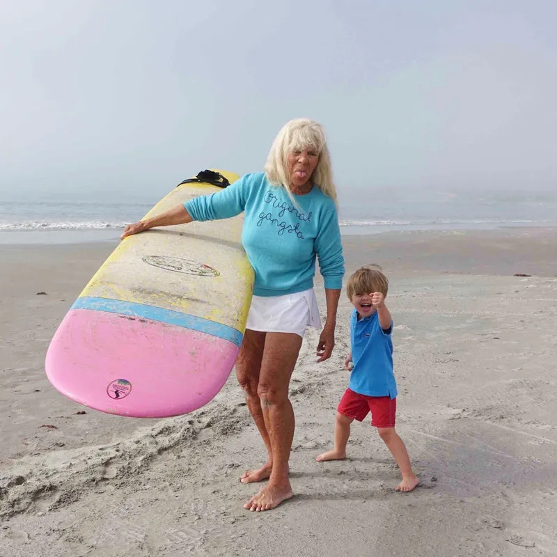 "beat the system" Crewneck sold by Lingua Franca NYC product image thumbnail 2