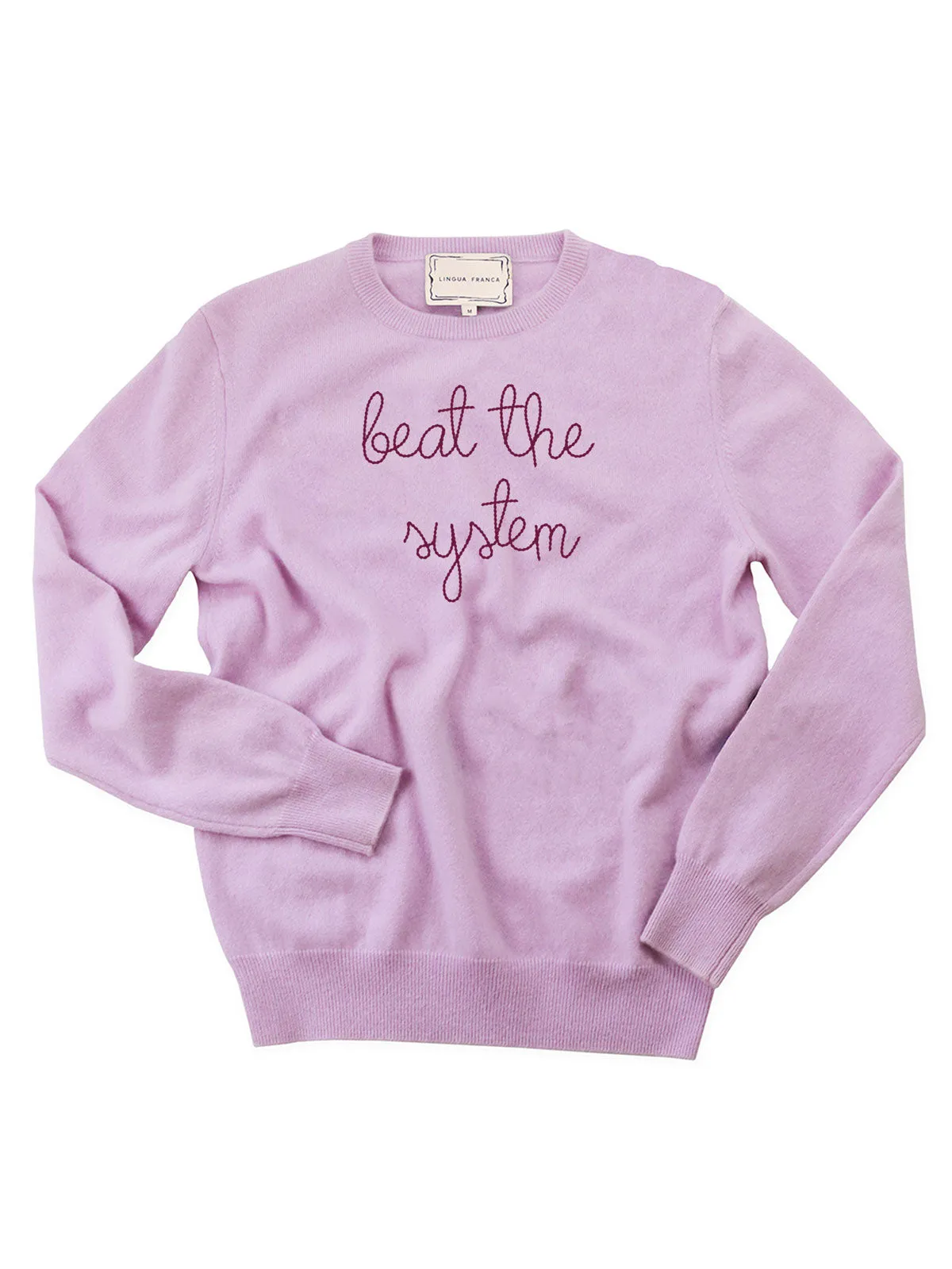 "beat the system" Crewneck sold by Lingua Franca NYC