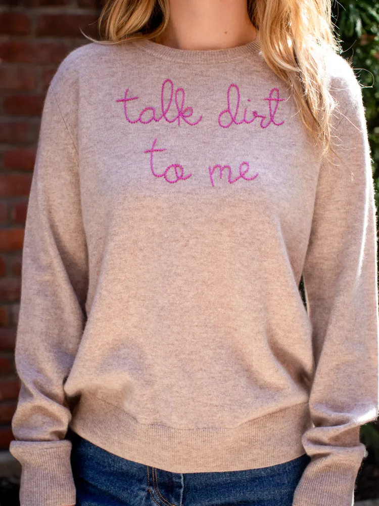 "talk dirt to me" Crewneck sold by Lingua Franca NYC product image thumbnail 2