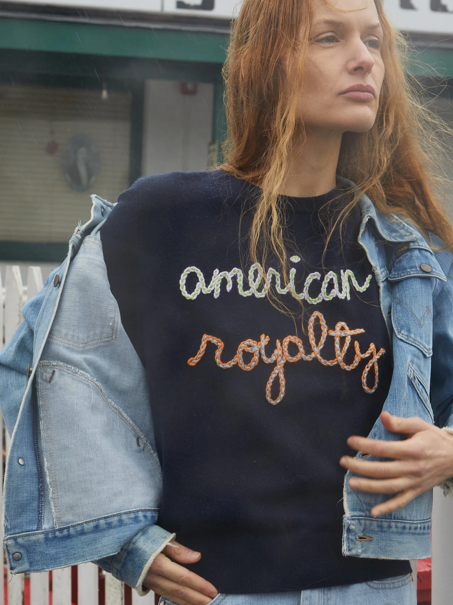 American Royalty Crewneck sold by Lingua Franca NYC product image thumbnail 4