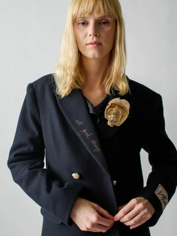 Jackie Double Breasted Blazer made by Lingua Franca NYC