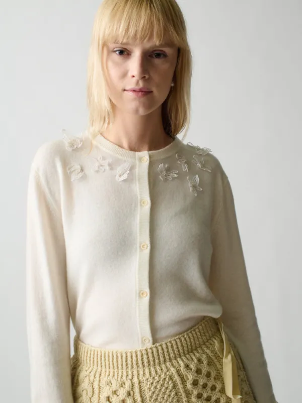 Wire Daisy Cardigan sold by Lingua Franca NYC