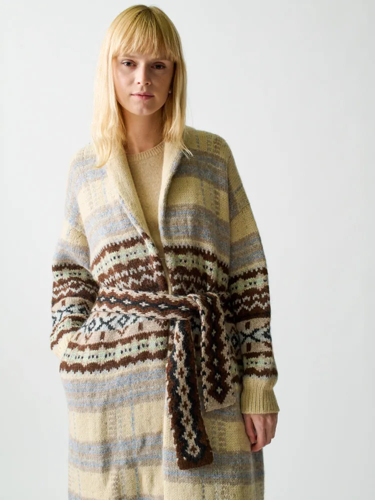 Bianca Plaid Fair Isle Robe sold by Lingua Franca NYC product image thumbnail 5