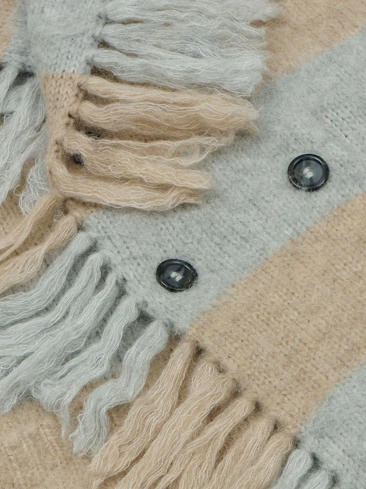 Striped Mavis Fringe Coat sold by Lingua Franca NYC product image thumbnail 3