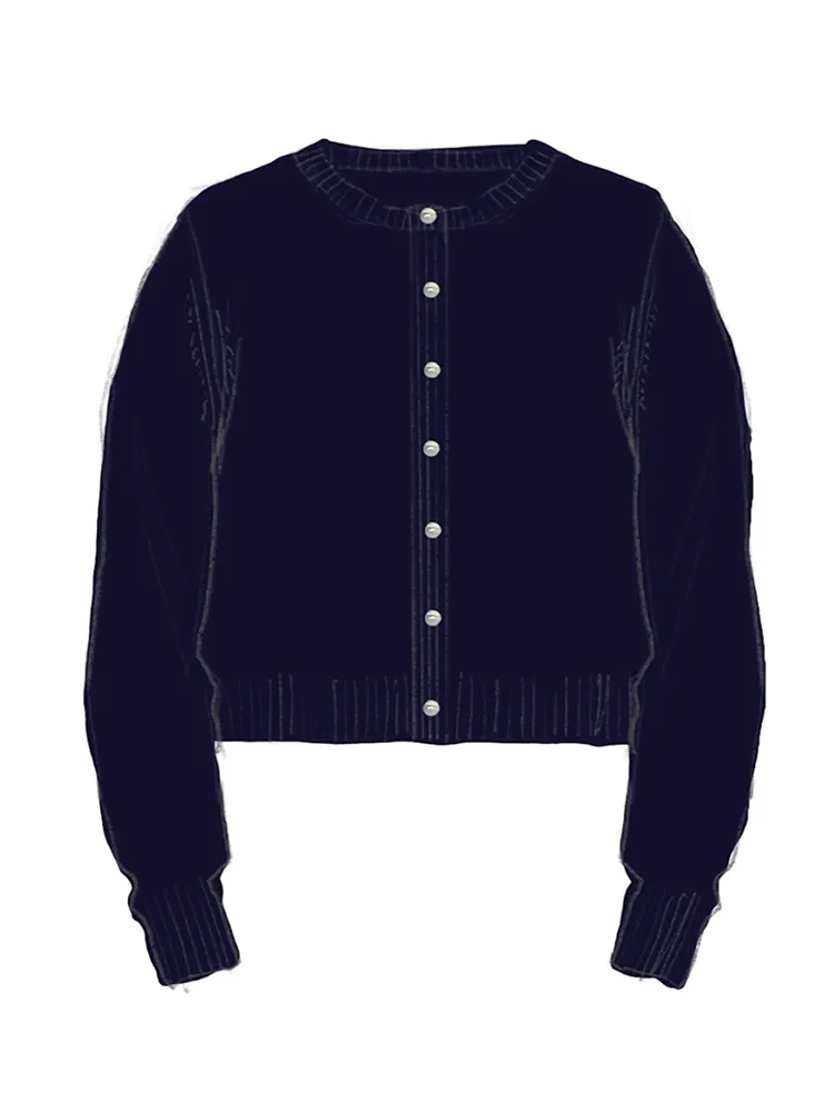 Silk Blend Cardigan sold by Lingua Franca NYC product image thumbnail 4