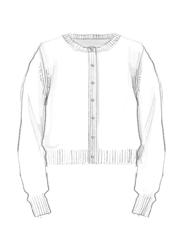 Silk Blend Cardigan sold by Lingua Franca NYC product image thumbnail 5