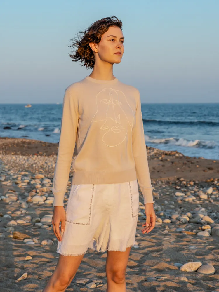 Lax Face Crewneck sold by Lingua Franca NYC