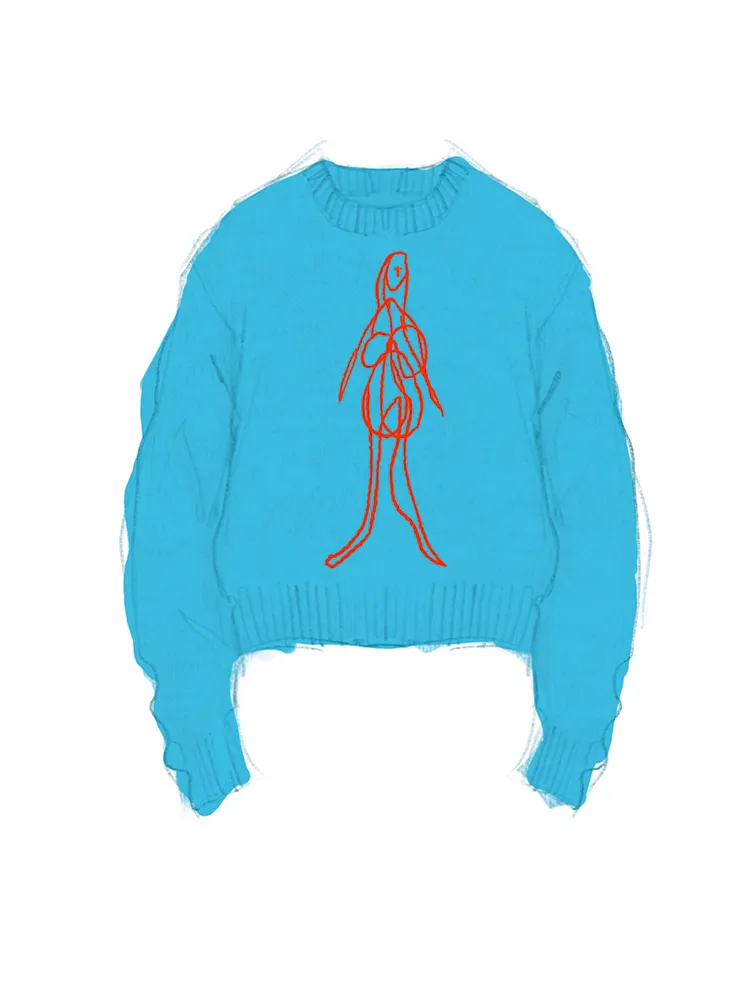 Lax Woman Crewneck sold by Lingua Franca NYC product image thumbnail 4