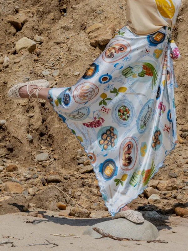 Lampi Wrap Skirt made by Lingua Franca NYC