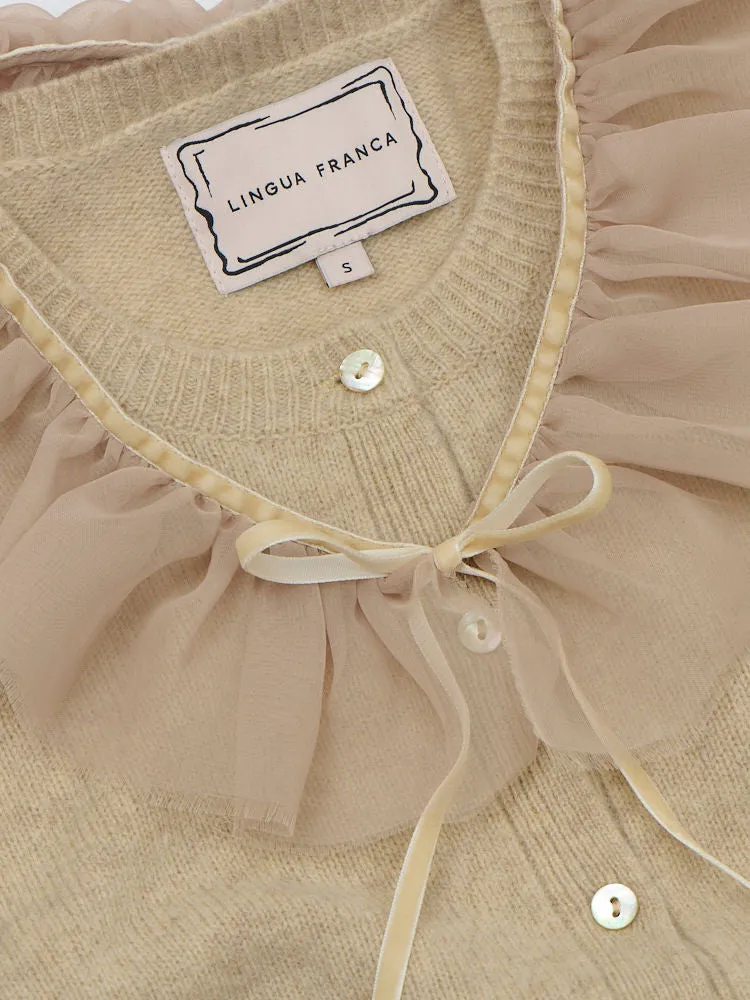 Brushed Wool Cardigan sold by Lingua Franca NYC product image thumbnail 3