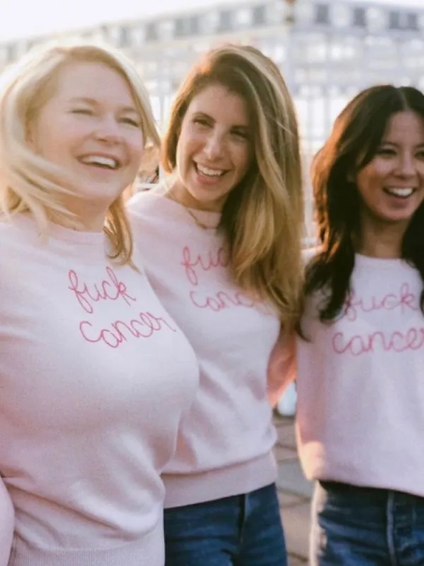"fuck cancer" Women's Crewneck sold by Lingua Franca NYC