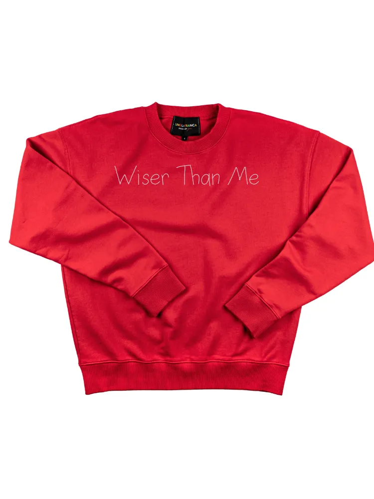 "wiser than me" Women's Sweatshirt sold by Lingua Franca NYC product image thumbnail 2