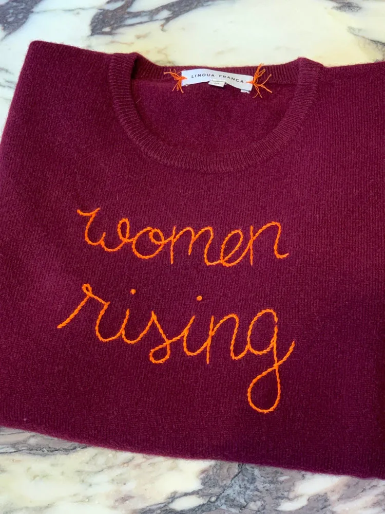"women rising" Crewneck sold by Lingua Franca NYC product image thumbnail 2