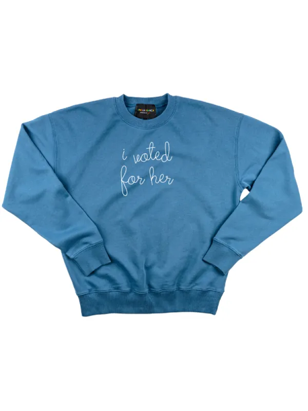 "i voted for her" Men's Sweatshirt sold by Lingua Franca NYC