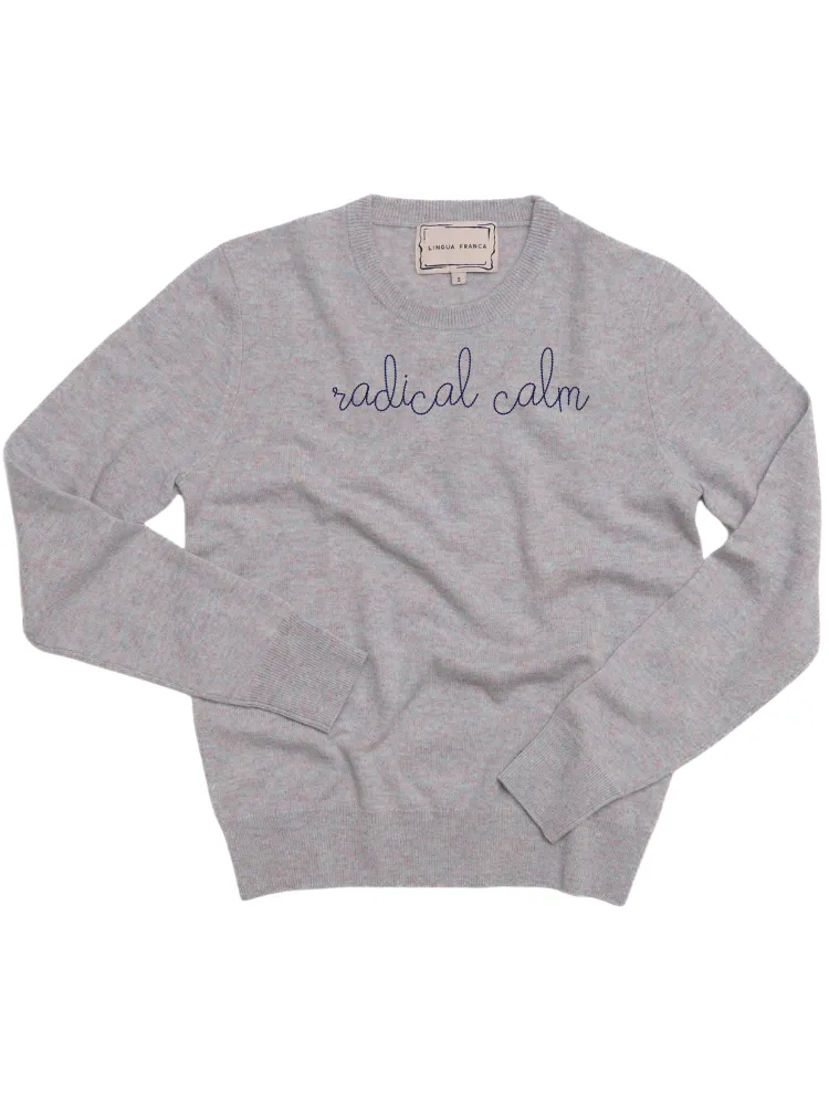 "radical calm" Women's Crewneck sold by Lingua Franca NYC product image thumbnail 5