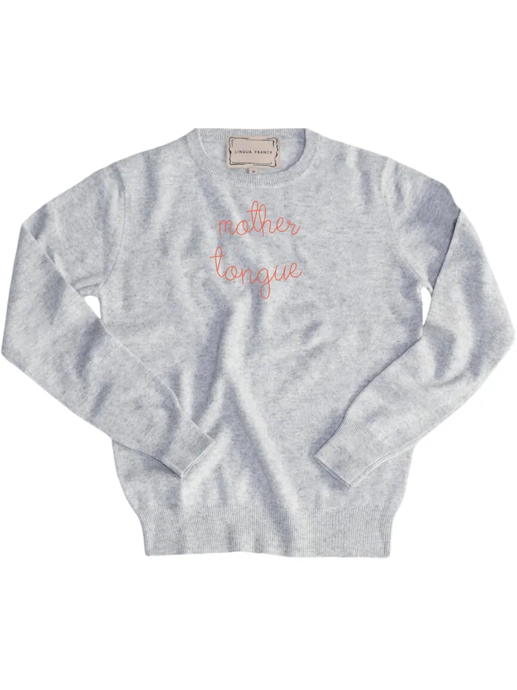 "mother tongue" Women's Crewneck sold by Lingua Franca NYC product image thumbnail 5