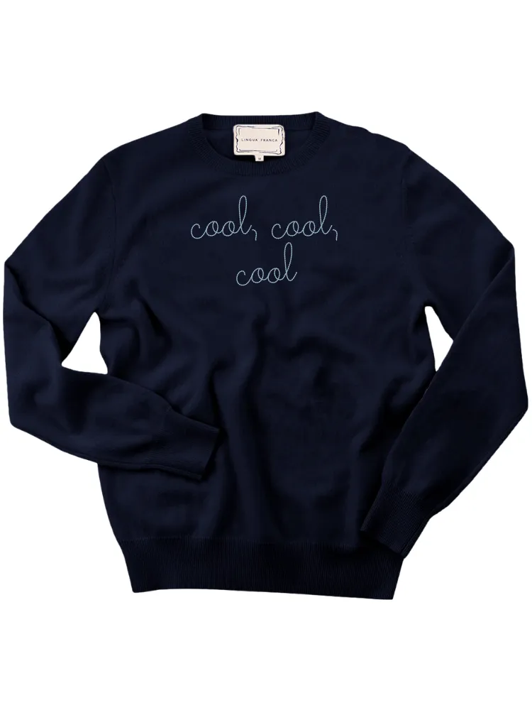 "cool, cool, cool" Women's Crewneck sold by Lingua Franca NYC product image thumbnail 3