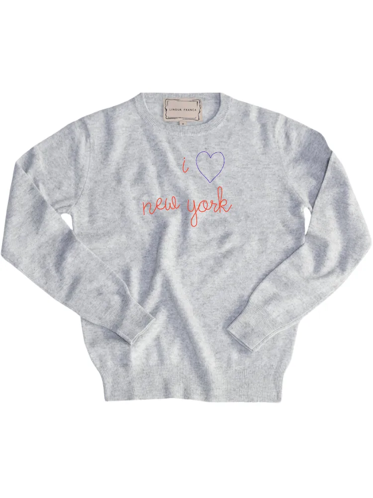 "i heart new york" Men's Crewneck sold by Lingua Franca NYC product image thumbnail 4
