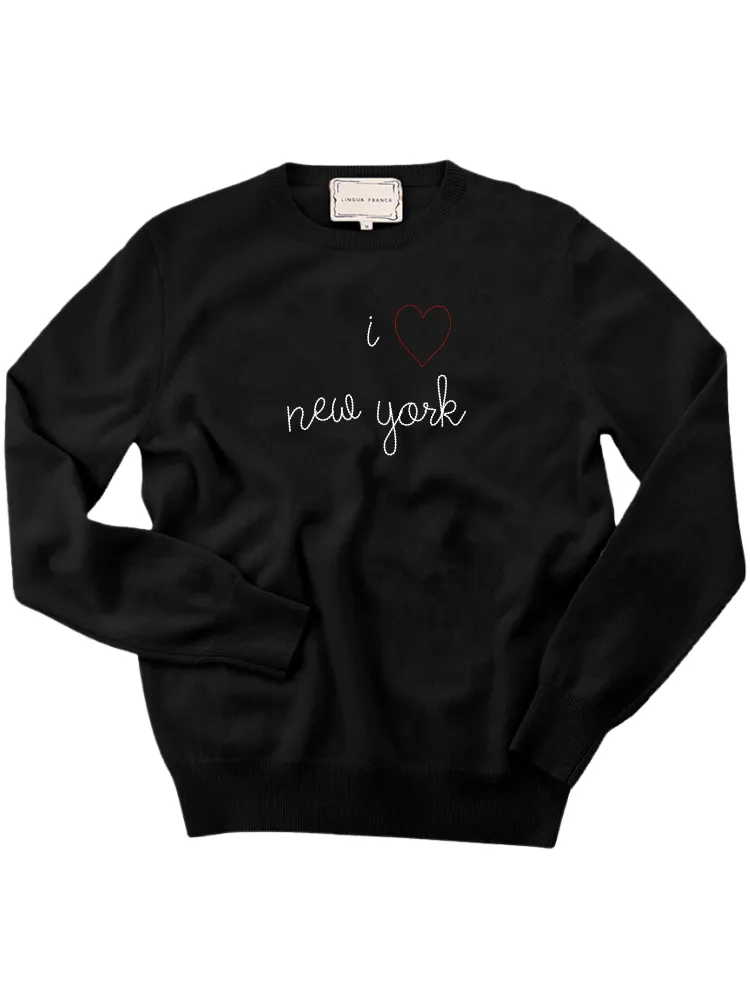 "i heart new york" Men's Crewneck sold by Lingua Franca NYC product image thumbnail 2