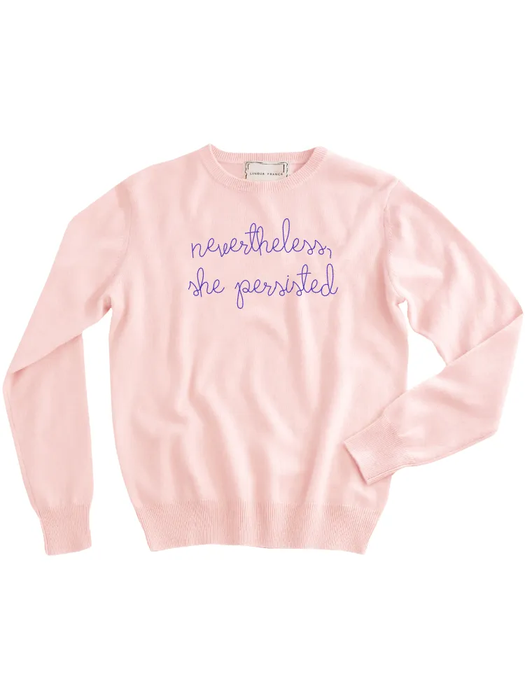 "nevertheless, she persisted" Crewneck sold by Lingua Franca NYC product image thumbnail 2