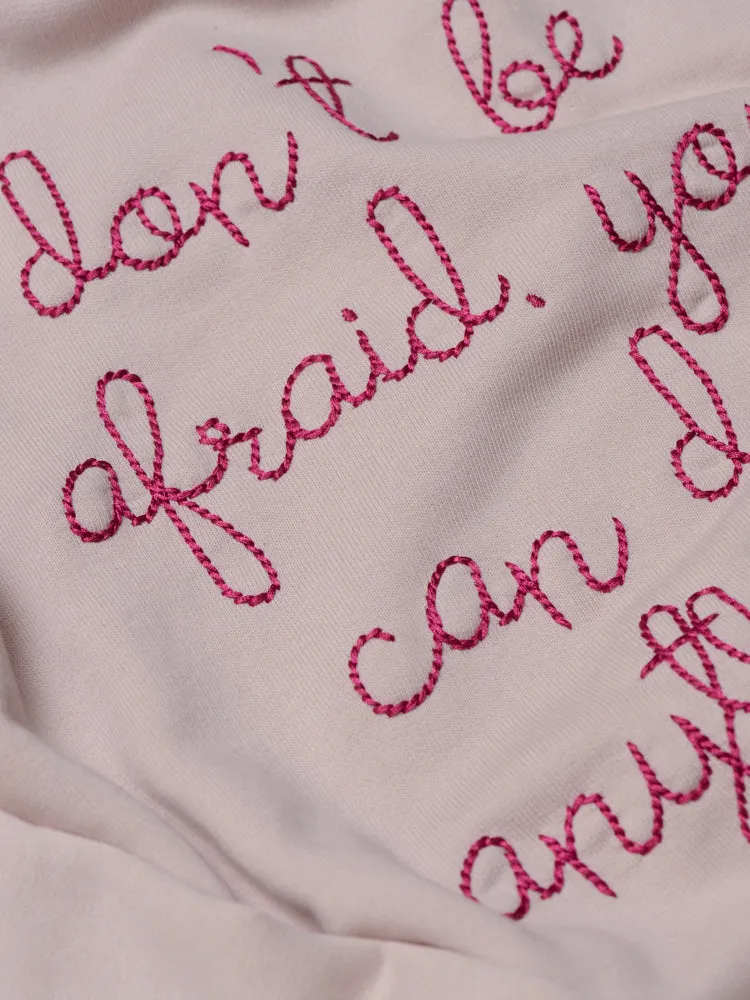 "don't be afraid you can do anything" Men's Sweatshirt sold by Lingua Franca NYC product image thumbnail 4