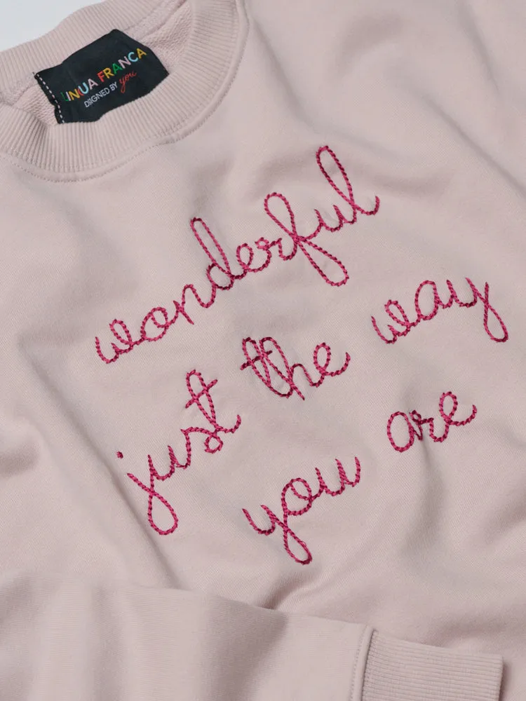 "wonderful just the way you are" Men's Sweatshirt sold by Lingua Franca NYC product image thumbnail 4