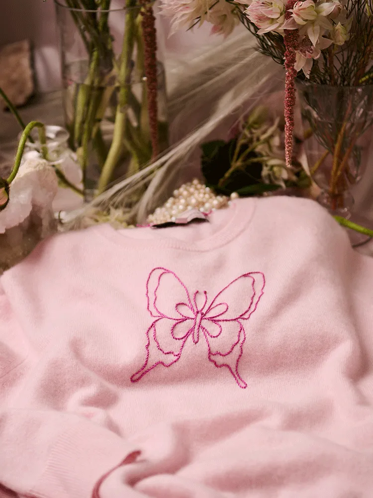 butterfly Women's Crewneck sold by Lingua Franca NYC product image thumbnail 5