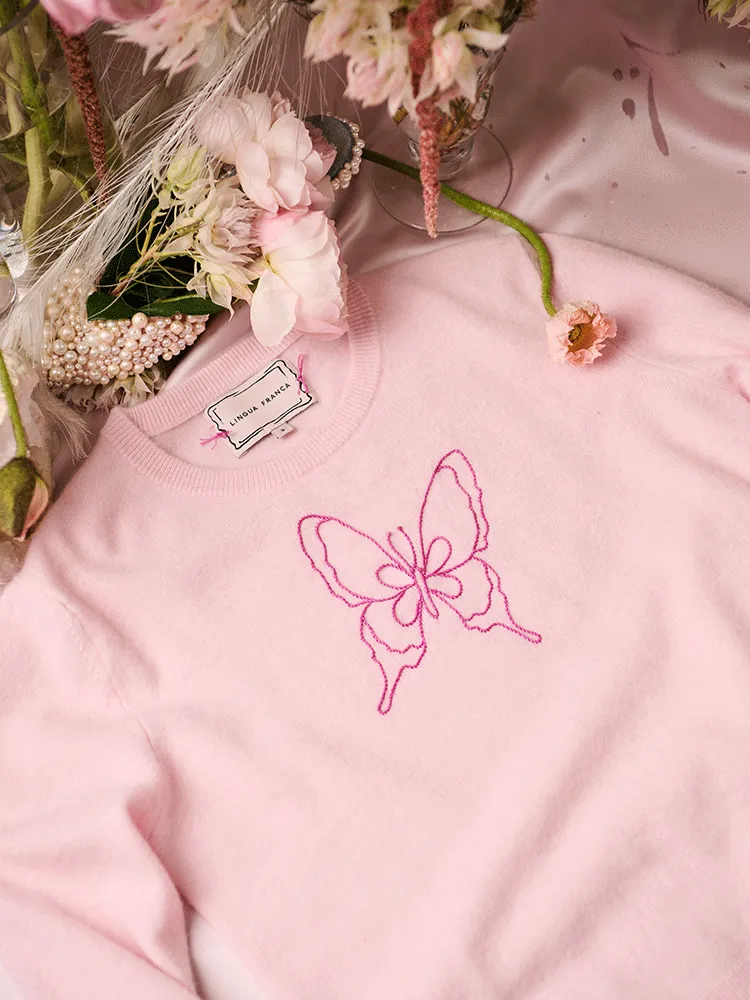 butterfly Women's Crewneck sold by Lingua Franca NYC product image thumbnail 2