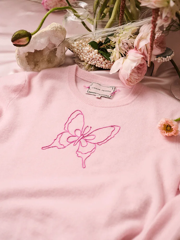 butterfly Women's Crewneck sold by Lingua Franca NYC product image thumbnail 4