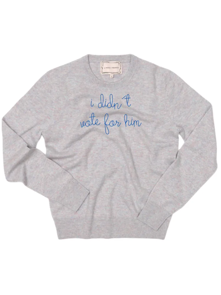 "i didn't vote for him" Women's Crewneck sold by Lingua Franca NYC product image thumbnail 4