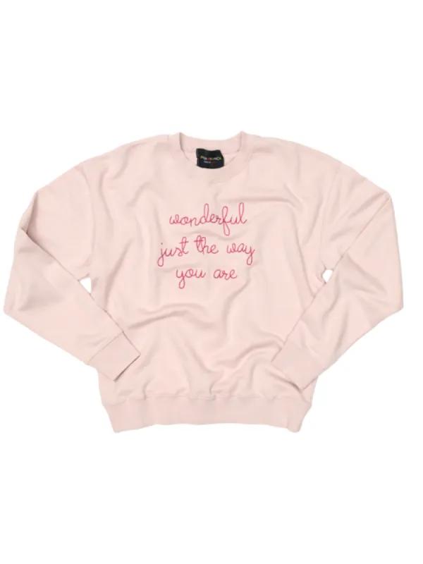 "wonderful just the way you are" Women's Sweatshirt made by Lingua Franca NYC