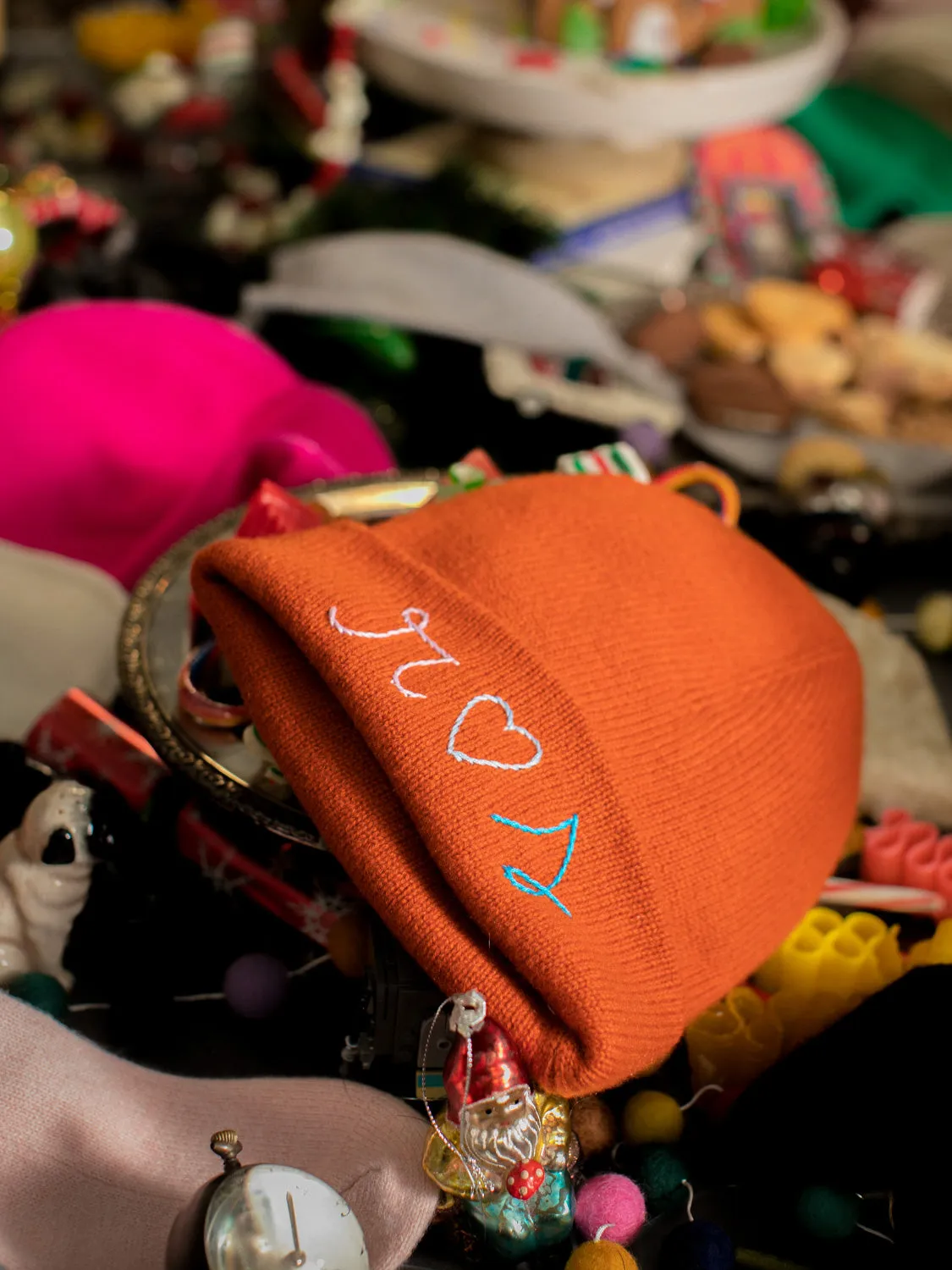 Holiday Lovers Beanie sold by Lingua Franca NYC