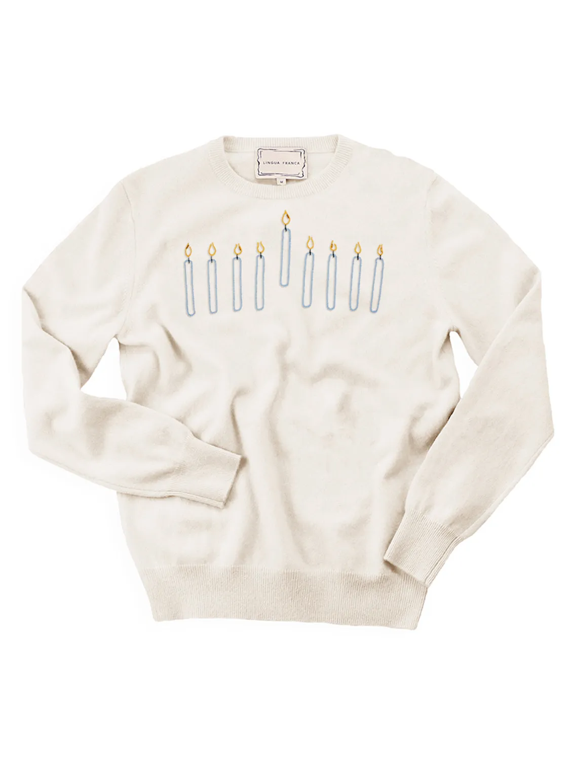 Menorah Women's Crewneck sold by Lingua Franca NYC product image thumbnail 4