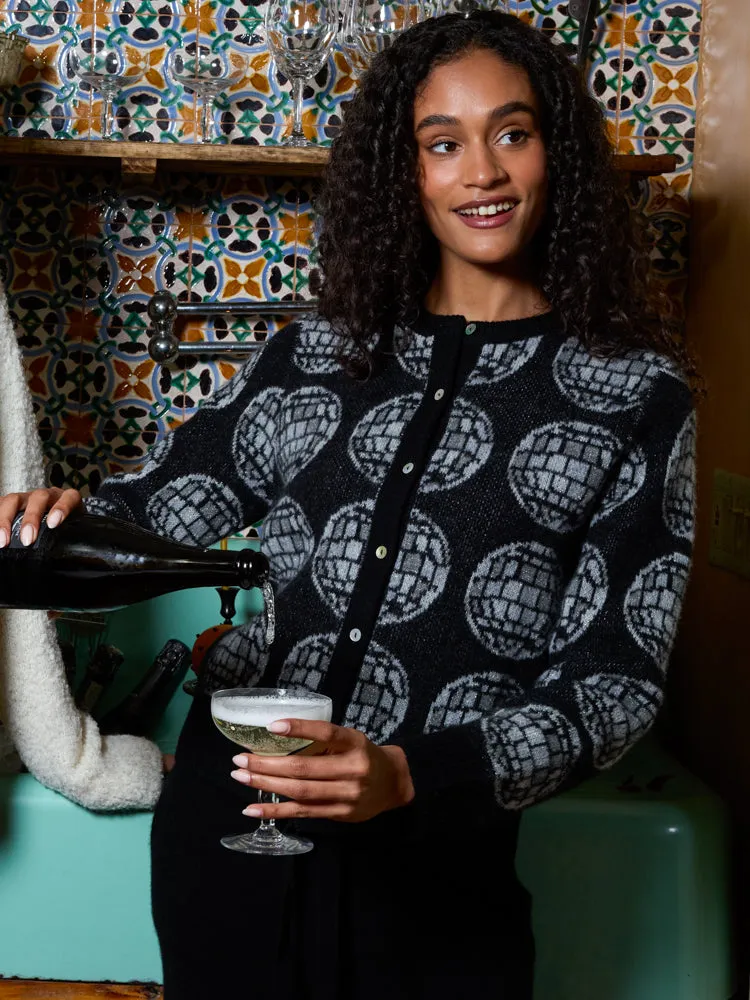 Disco Ball Cardigan sold by Lingua Franca NYC